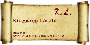 Kisgyörgy László névjegykártya